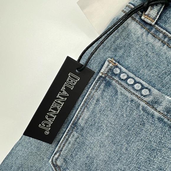 Blank NYC Madison Crop High-Rise Jeans in Double Agent Blue sz 28 - Picture 6 of 7